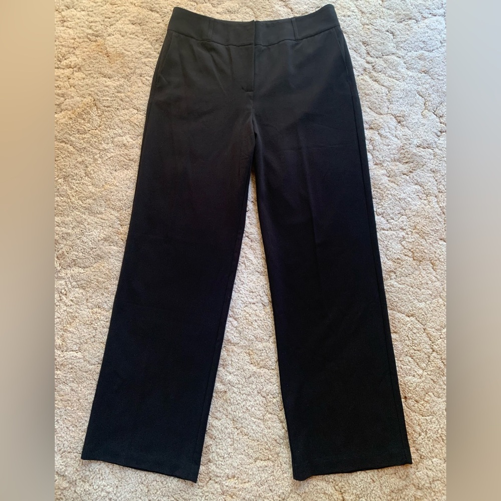 EUC CHICO’S BLACK FULL LEG DRESS SLACKS/TROUSERS CHICO’S WOMENS SIZE 2/US 12